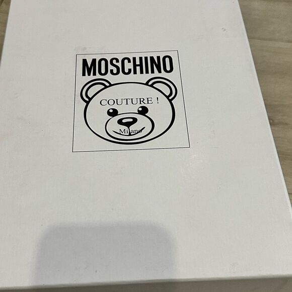 Moschino slip on logo teddy black and white sneakers size 39/9 - Picture 2 of 9